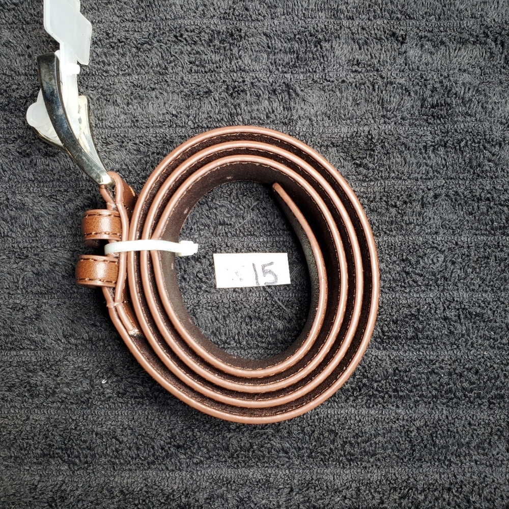 Men's Leather Belt | Size: 34 | Color: Brown | 1-Sided | SKU: W-15 | RRR Belts